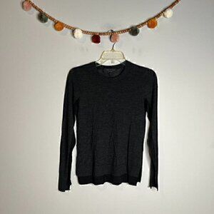 Rag & Bone charcoal mixed media Merino Wool sweater